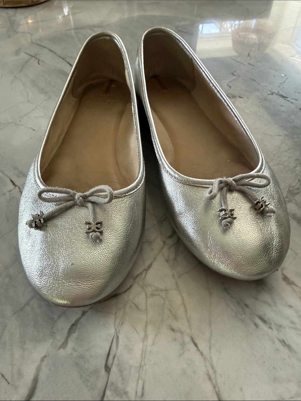 Sam Edelman New York Silver Ballet Flats